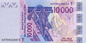 P818Tc Togo W.A.S. T 10.000 Francs Year 2005