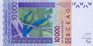 P818Ta Togo W.A.S. T 10.000 Francs Year 2003