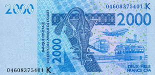P716k Senegal W.A.S. K 2000 Francs Year 2012