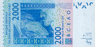 P716k Senegal W.A.S. K 2000 Francs Year 2012