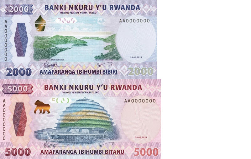 (624) ** PNew (PN44+PN45) Rwanda - 2000+5000 Francs (2024)