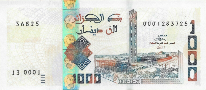 P146 Algeria 1000 Dinar Year 2018 (2019)
