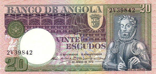 P104 Angola - 20 Escudos (1973)