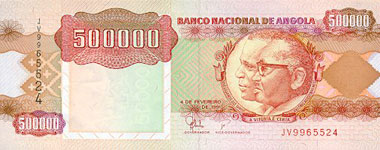 P134 Angola 500.000 Kwanzas Year 1991