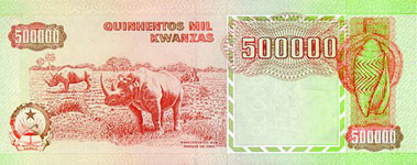 P134 Angola 500.000 Kwanzas Year 1991