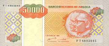 P138 Angola 50.000 Kwanzas Year 1995