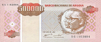 P140 Angola 500.000 Kwanzas Year 1995