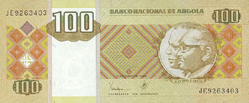 P147a Angola 100 Kwanzas Year 1999