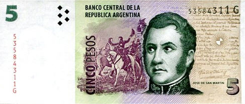 P353 Argentina 5 Pesos