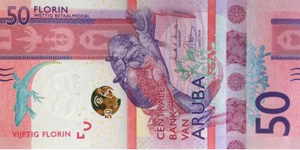 PN23a Aruba 50 Florin Year 2019