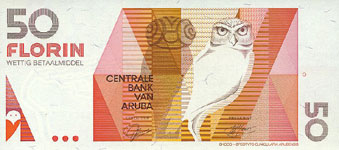 P13 Aruba 50 Florin Year 1993