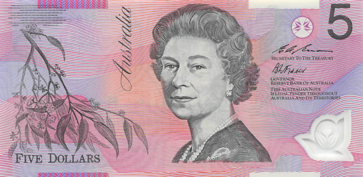 P51a Australia 5 Dollars Year 1996