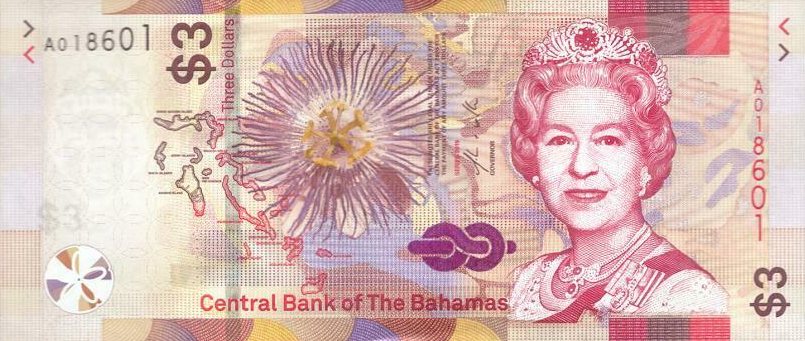 P78 Bahamas 3 Dollars Year 2019