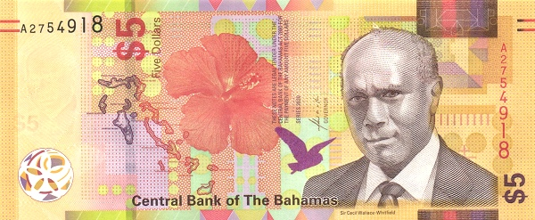 PN78A Bahamas 5 Dollars Year 2020