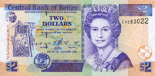 P60a Belize 2 Dollar Year 1999