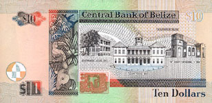 P62b Belize 10 Dollar Year 2001