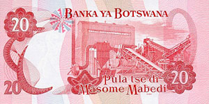 P21a Botswana 20 Pula Year nd