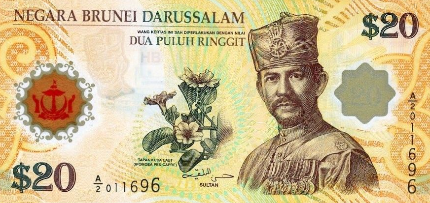 P34a Brunei 20 Ringgit Year 2007