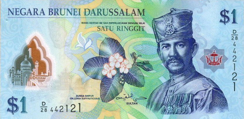 P35b Brunei 1 Dollar Year 2013