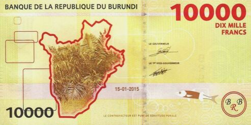 P54 Burundi 10000 Francs Year 2015