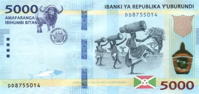 P53 Burundi 5000 Francs Year 2015