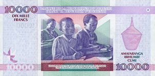 P43 Burundi 10000 Francs Year 2004