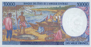 P405 L Gabon 10.000 Francs Year 2000