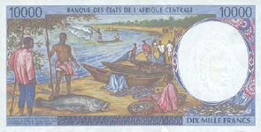 P605 P Chad 10.000 Francs Year 2000