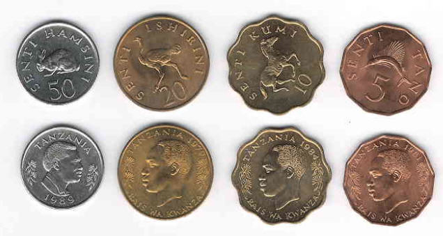 Tanzania 4 Coins 1979-1982