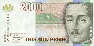 P451 Colombia 2000 Peso Year 2003/2004