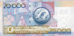 P454 Colombia 20.000 Peso Year 2003