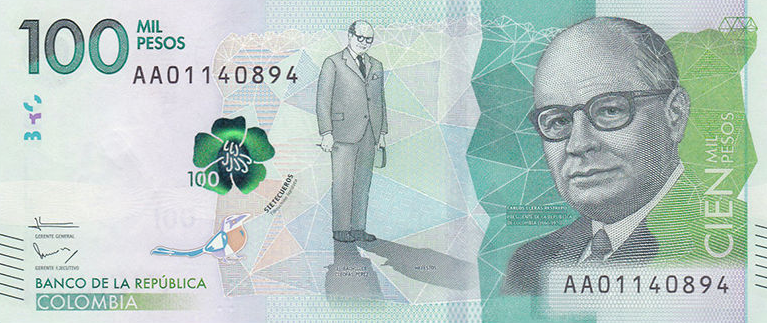 (132) Colombia P463 - 100.000 Pesos Year 2015