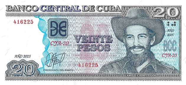 P122p Cuba - 20 Pesos (2025)