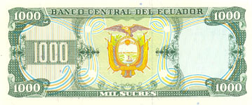 P125b Ecuador 1000 Sucres Year 1988