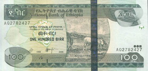 P52c Ethiopia 100 Birr Year 2006