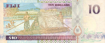 P106a Fiji Islands 10 Dollars Year nd (2002)