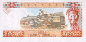 P37 Guinea 1000 Francs Year 1998