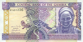 P23a Gambia 50 Dalasis Year nd