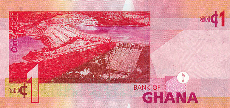 P37e Ghana 1 Cedi Year 2015