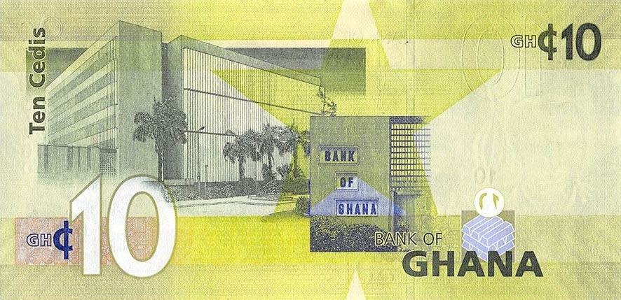 P39f Ghana 10 Cedis Year 2015