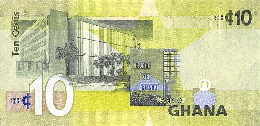 P39f Ghana 10 Cedis Year 2015