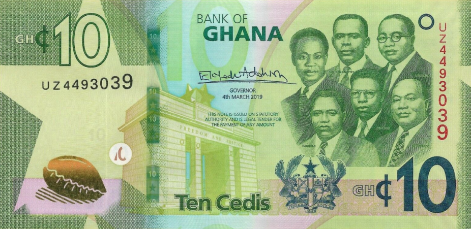 P47 Ghana 10 Cedis Year 2019