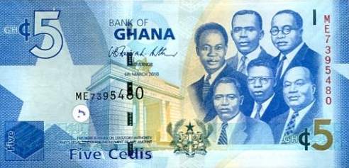 P46 Ghana 5 Cedis Year 2019