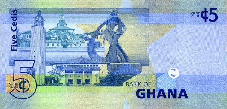 P46 Ghana 5 Cedis Year 2019