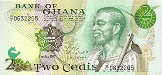 P14c Ghana 2 Cedis Year 1977