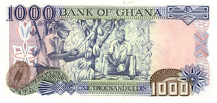 P32c Ghana 1000 Cedis Year 1998