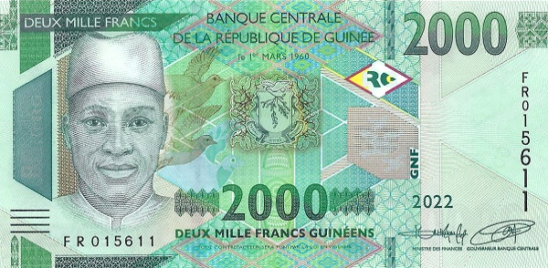 PN48Ab Guinea - 2000 Francs (2022)