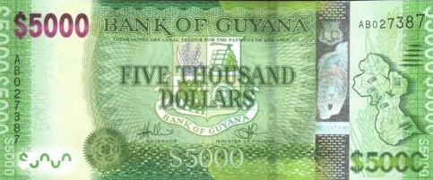 P40 Guyana 5000 Dollars (2014)