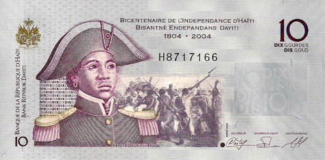 P272d Haiti 10 Gourdes Year 2010