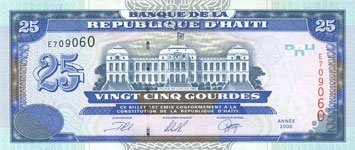 P266 Haiti 25 Gourdes Year 2000